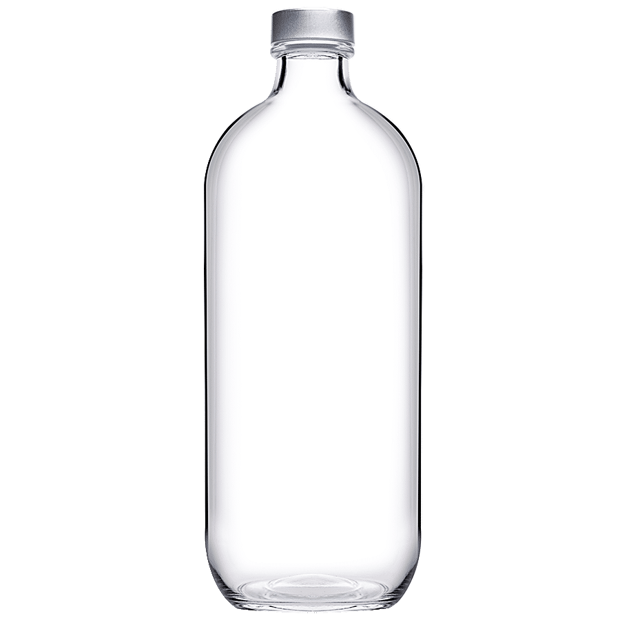 Pasabahce Glass Bottle With Steel Lid - Transparent