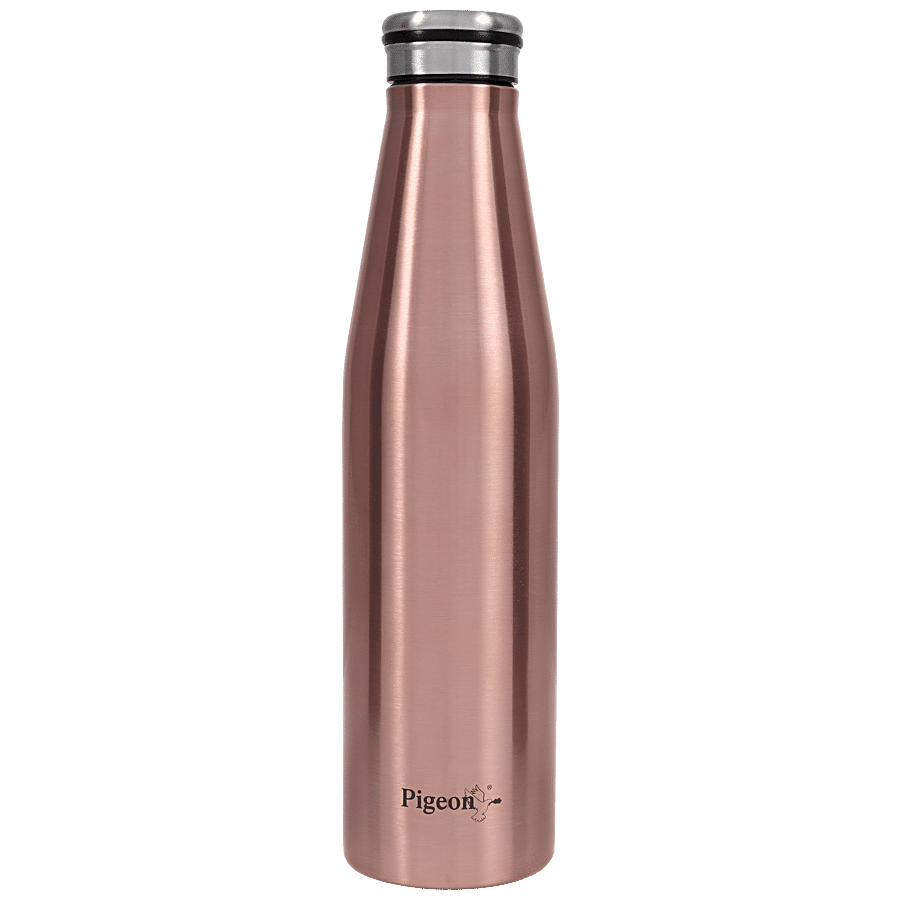 Pigeon Stainless Steel Water Bottle Smiley Fridge Bottle - COPPER