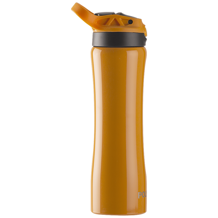 Polyset Newton Single Walled Stainless Steel Bottle - Yellow