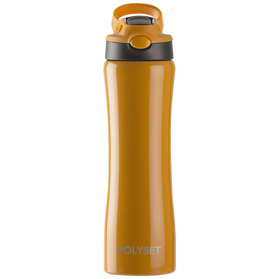 Polyset Newton Single Walled Stainless Steel Bottle - Yellow