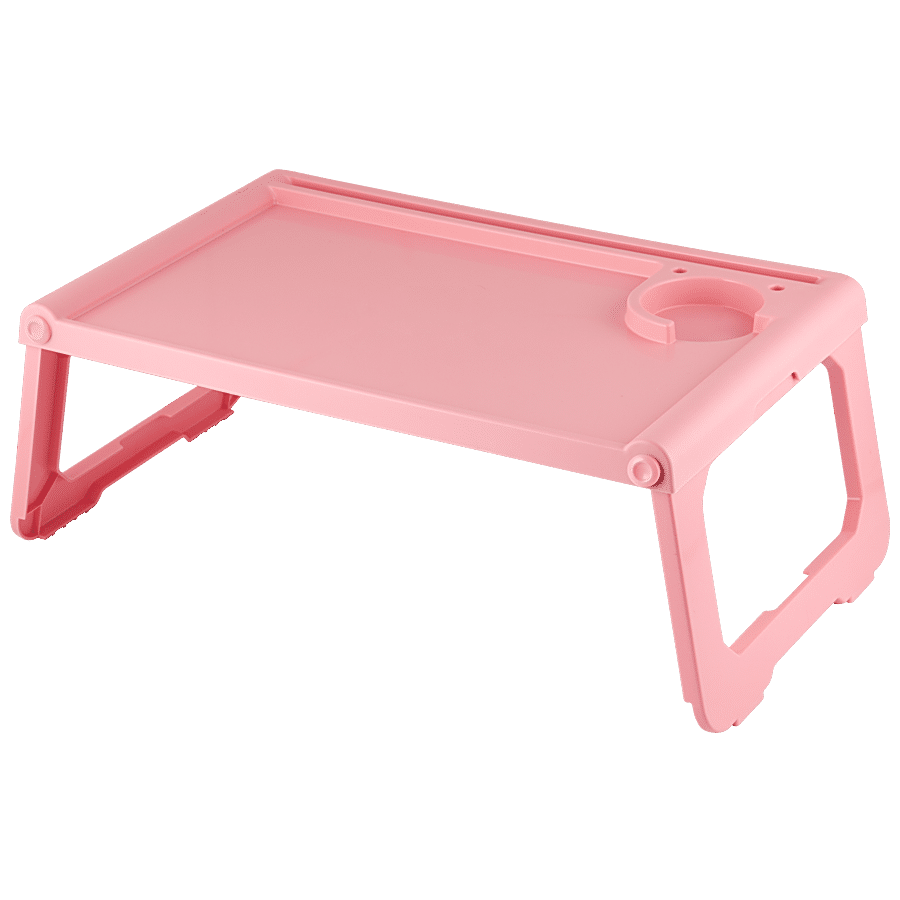 Polyset Plastic Foldable Multipurpose Study/Breakfast Table - Pink