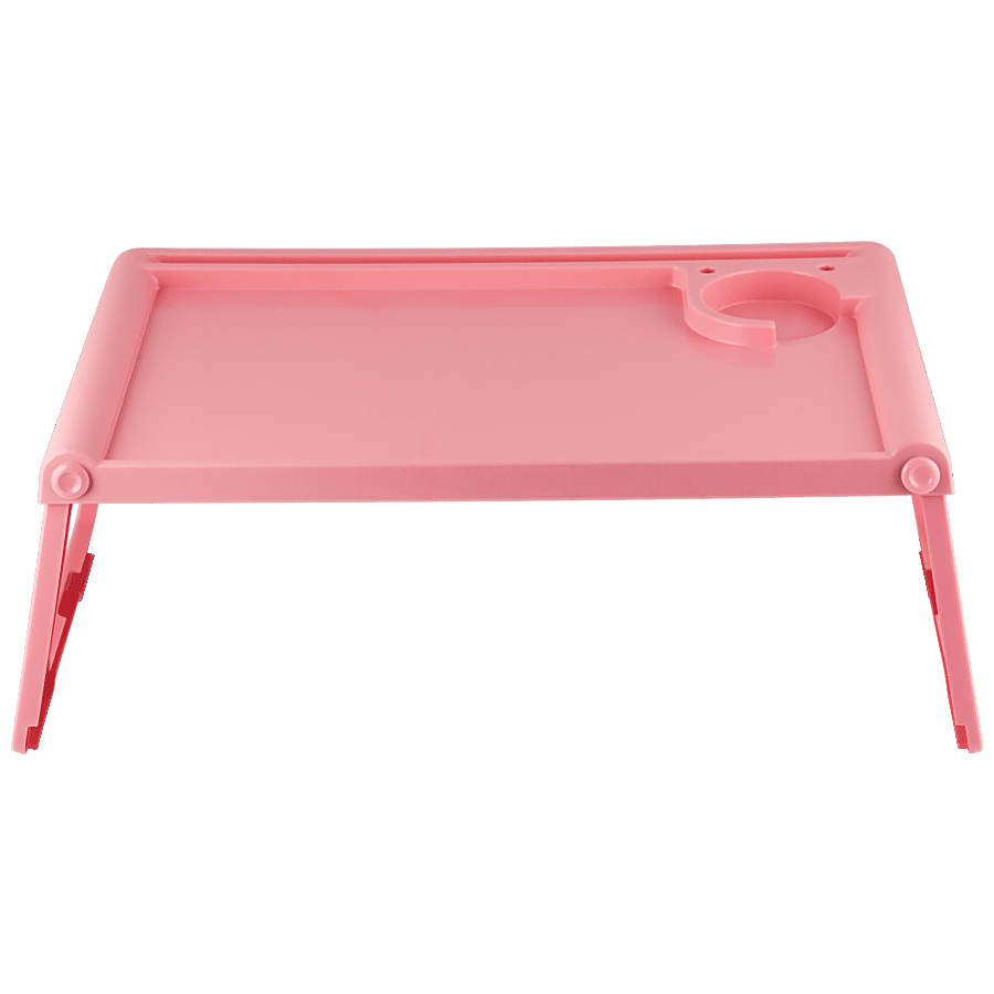 Polyset Plastic Foldable Multipurpose Study/Breakfast Table - Pink