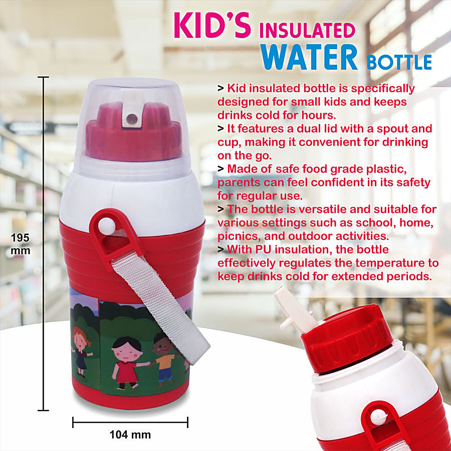 Princeware Lauren Plastic Insulated Kids Bottle - Red