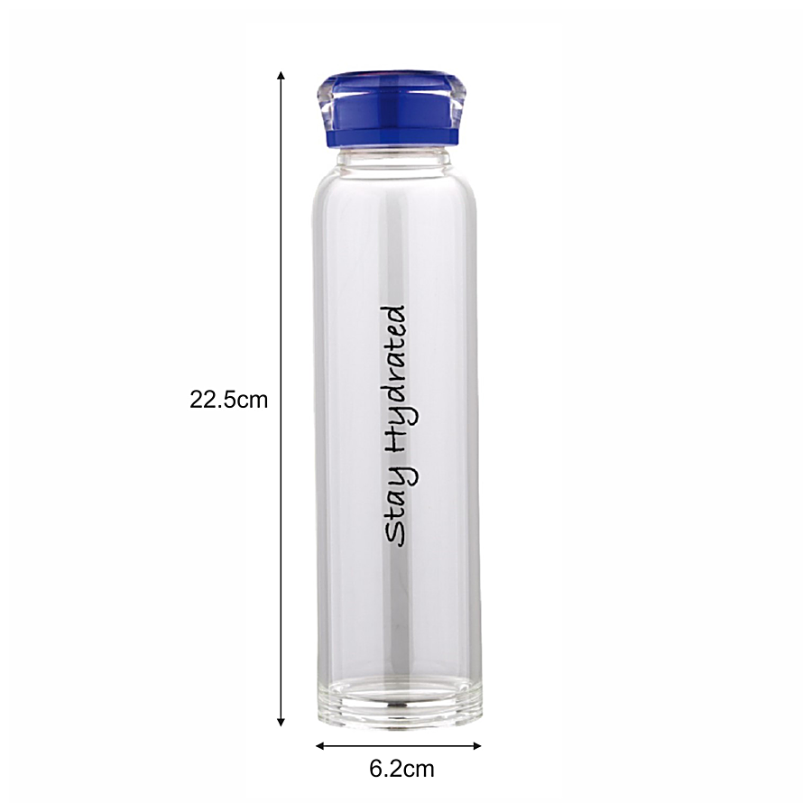 Renberg Borosilicate Glass Water Bottle - Blue