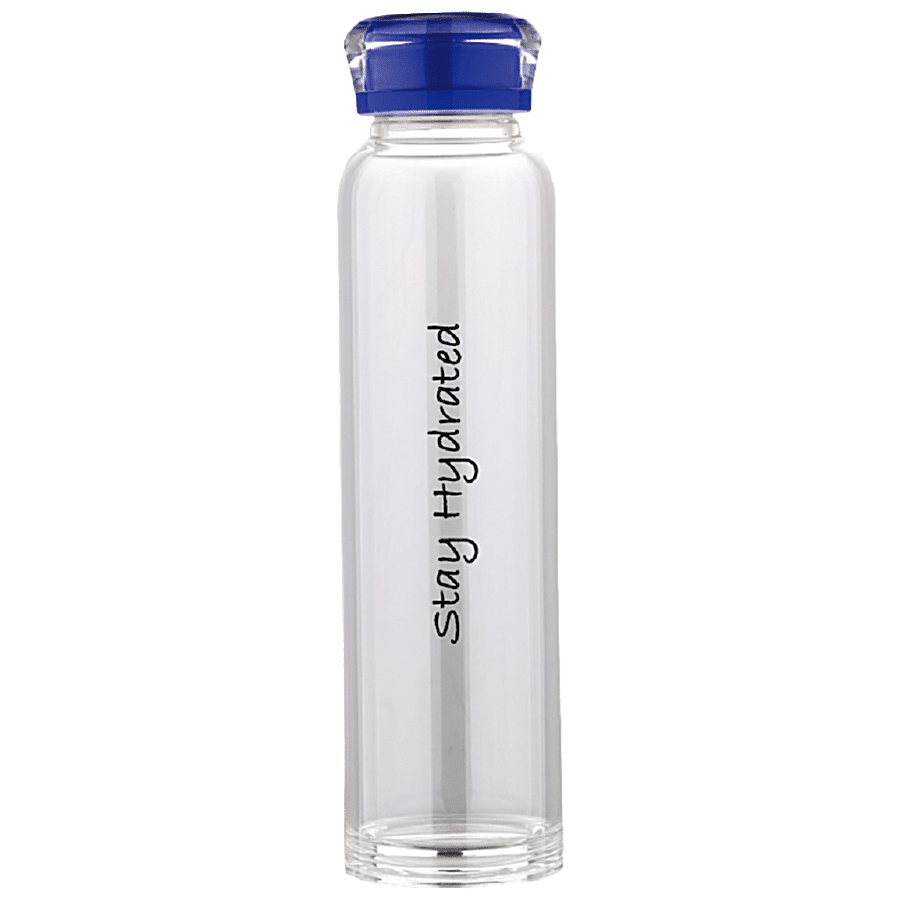 Renberg Borosilicate Glass Water Bottle - Blue