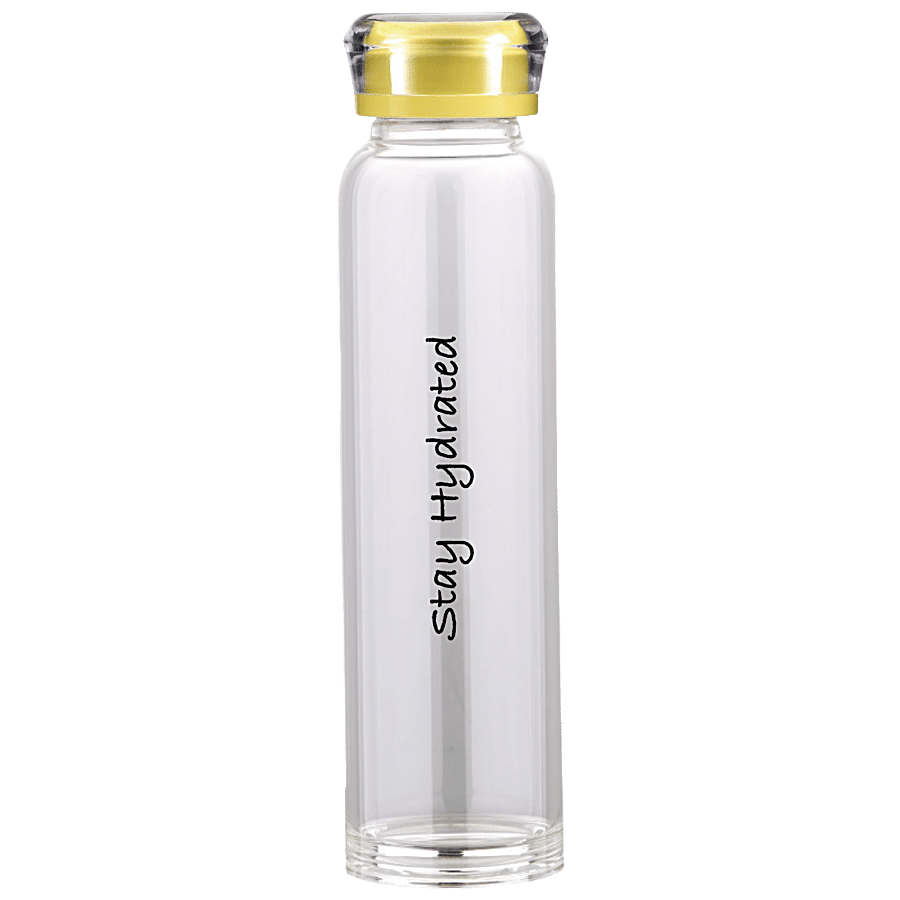 Renberg Borosilicate Glass Water Bottle - Yellow