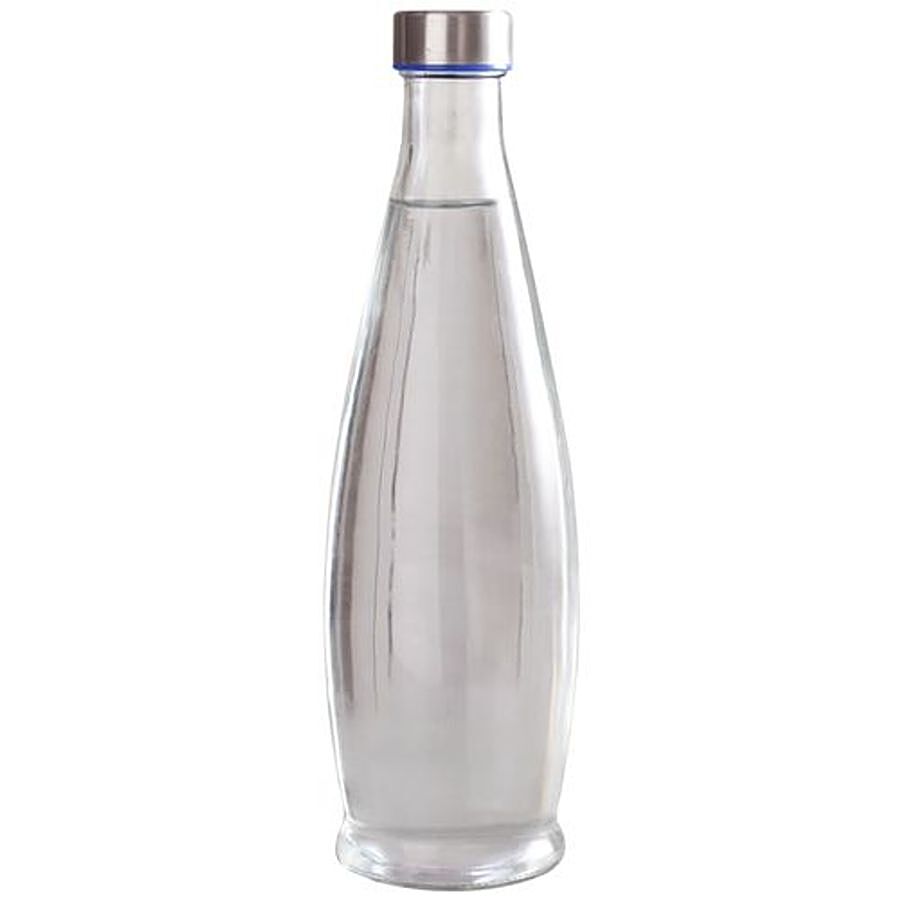 Roxx Glass Fridge/Water Bottle With Lid - Drip Clear