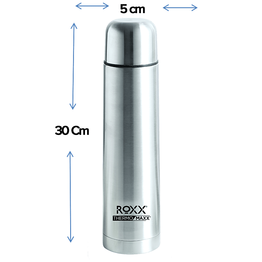 Roxx Stainless Steel Basic Bullet Flip Lid Double Walled Vaccum Flask