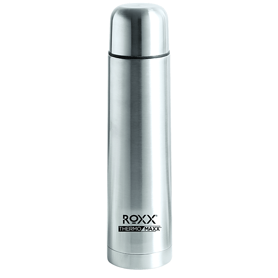 Roxx Stainless Steel Basic Bullet Flip Lid Double Walled Vaccum Flask