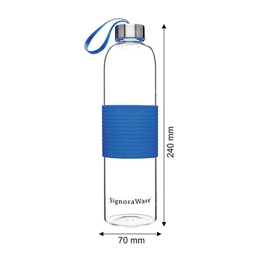 Signoraware Aqua Star Bottle with silicon Sleeve - Blue