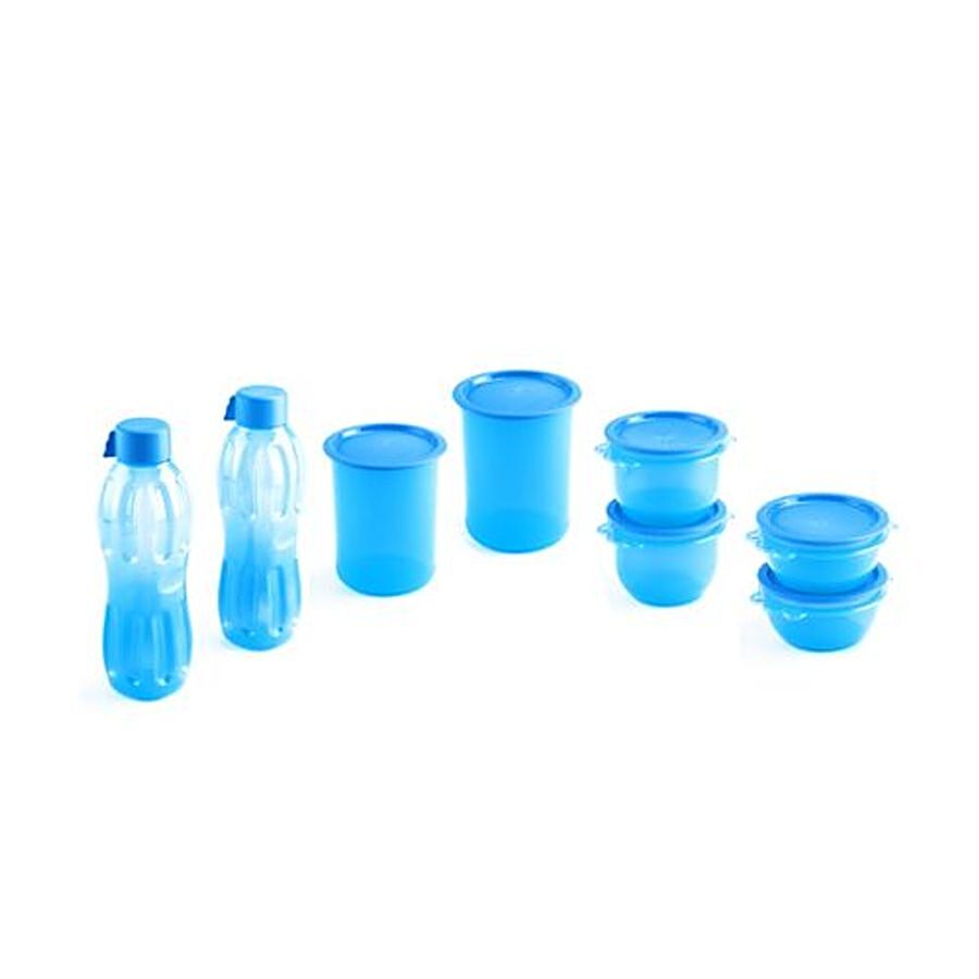 Signoraware Center Press + Water Bottles Set - Blue