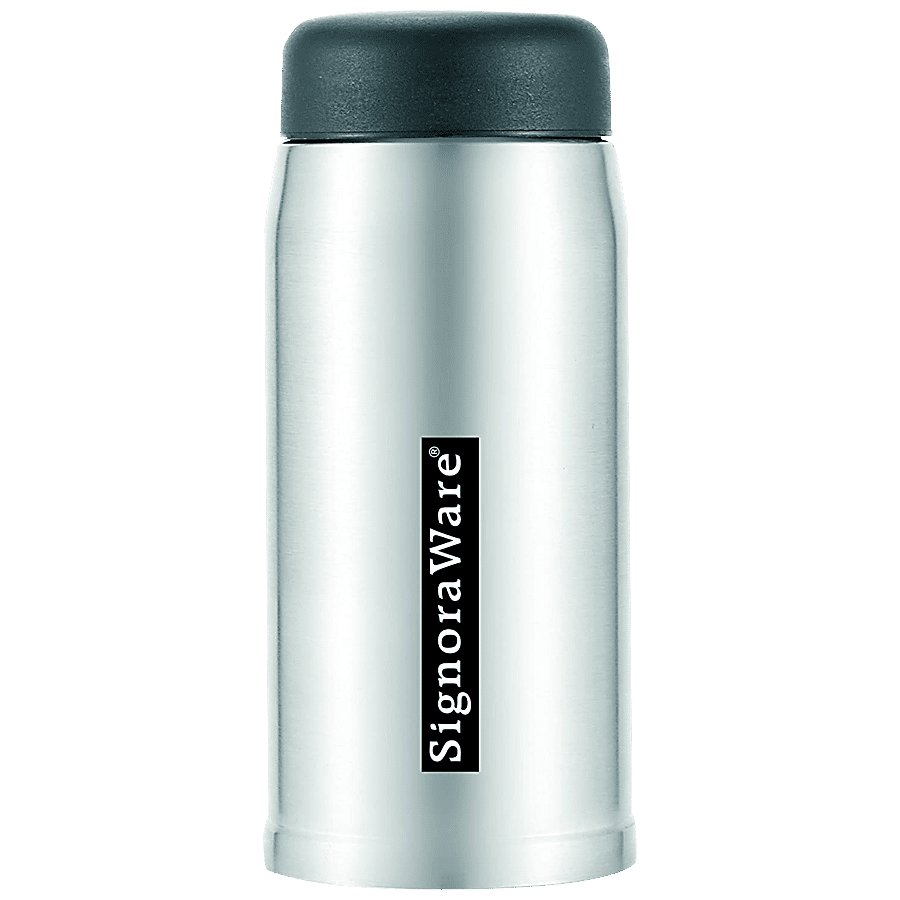 Signoraware My Steel Single Walled Stainless Steel Fridge Water Bottle - Silver