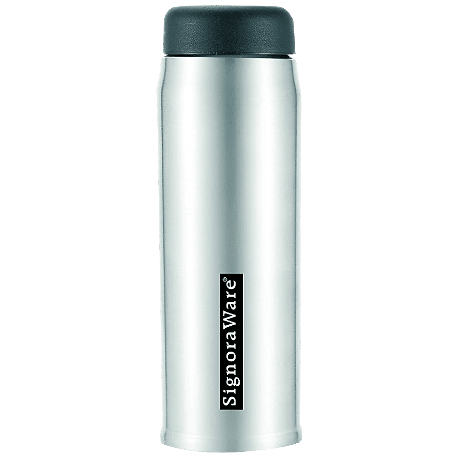 Signoraware My Steel Single Walled Stainless Steel Fridge Water Bottle - Silver