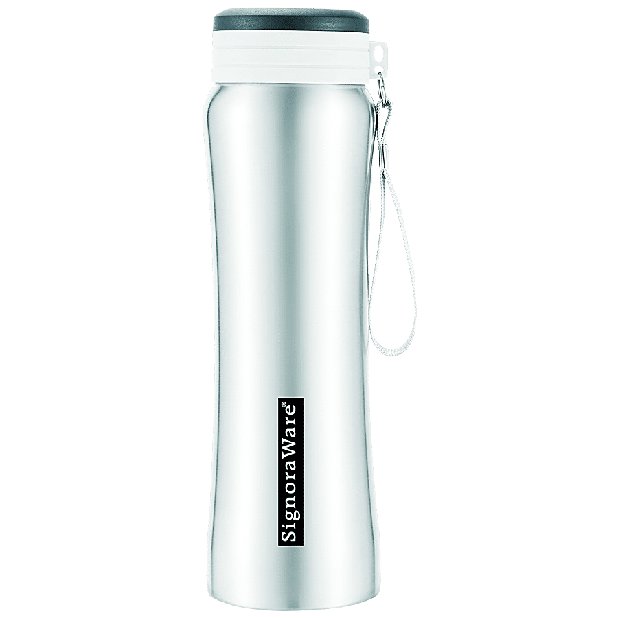 Signoraware Neofit Single Walled Stainless Steel Fridge Water Bottle - Silver