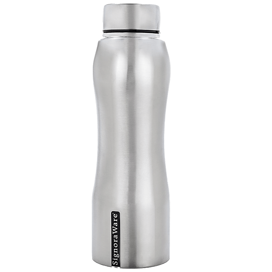 Signoraware Oxy Steel Single Walled Stainless Steel Fridge Water Bottle (Matte Finish)