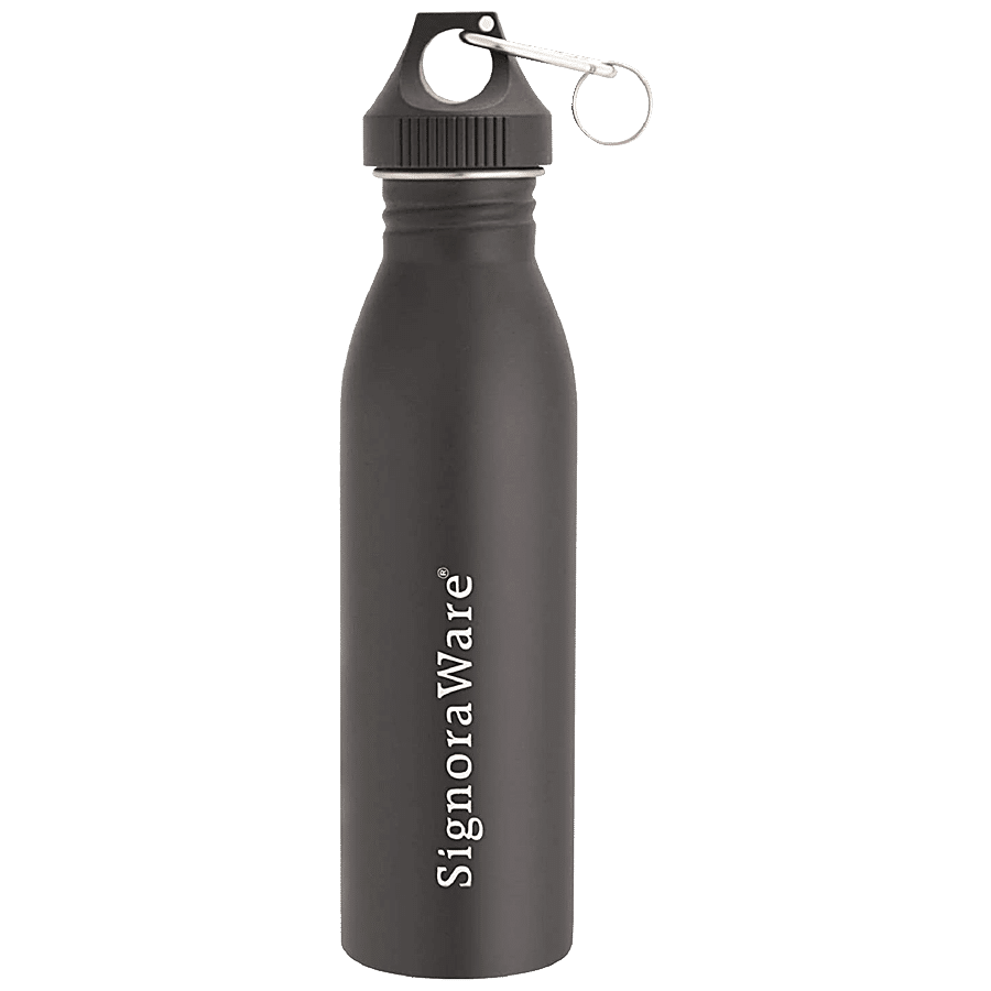 Signoraware Ozel Single Walled Stainless Steel Fridge Water Bottle - Silver