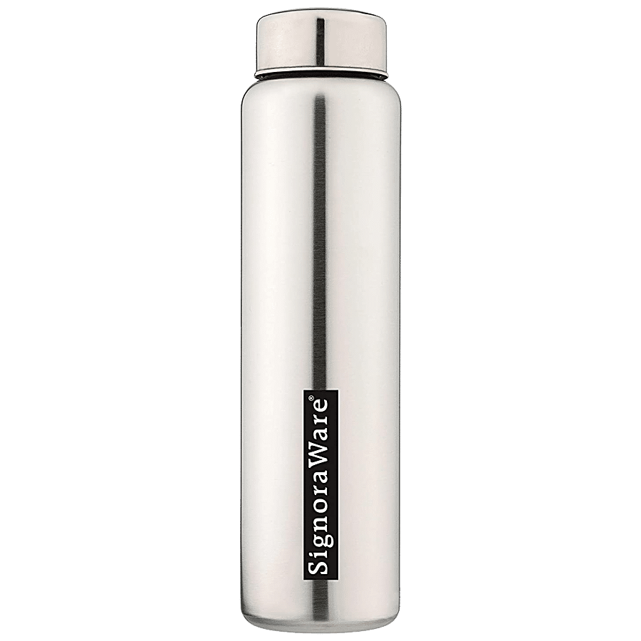 Signoraware Riva Single Wall Steel Water Bottle - Silver