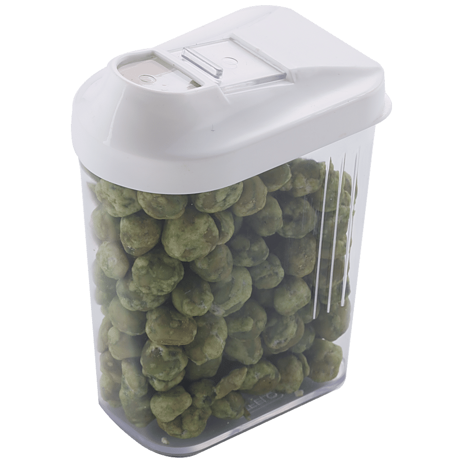 Steelo Skippar Airtight Storage Container With White Lid - Transparent