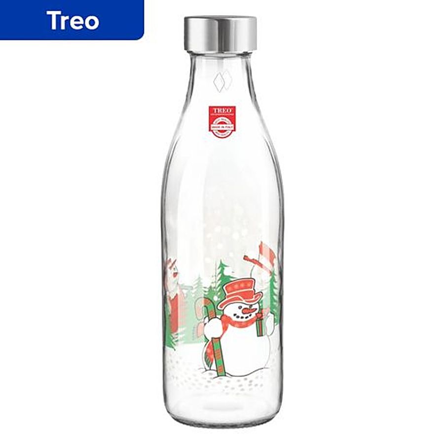 Treo Ivory Premium Glass Bottle - With Snowman