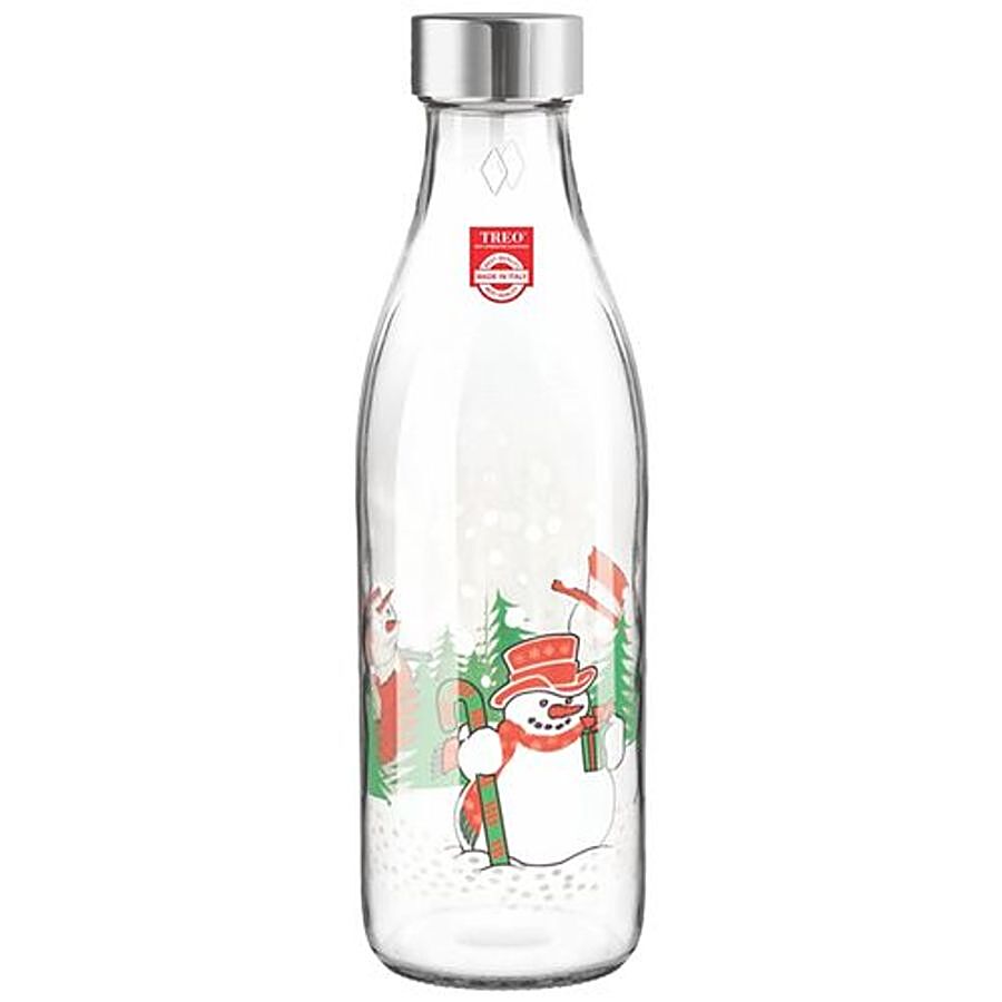 Treo Ivory Premium Glass Bottle - With Snowman