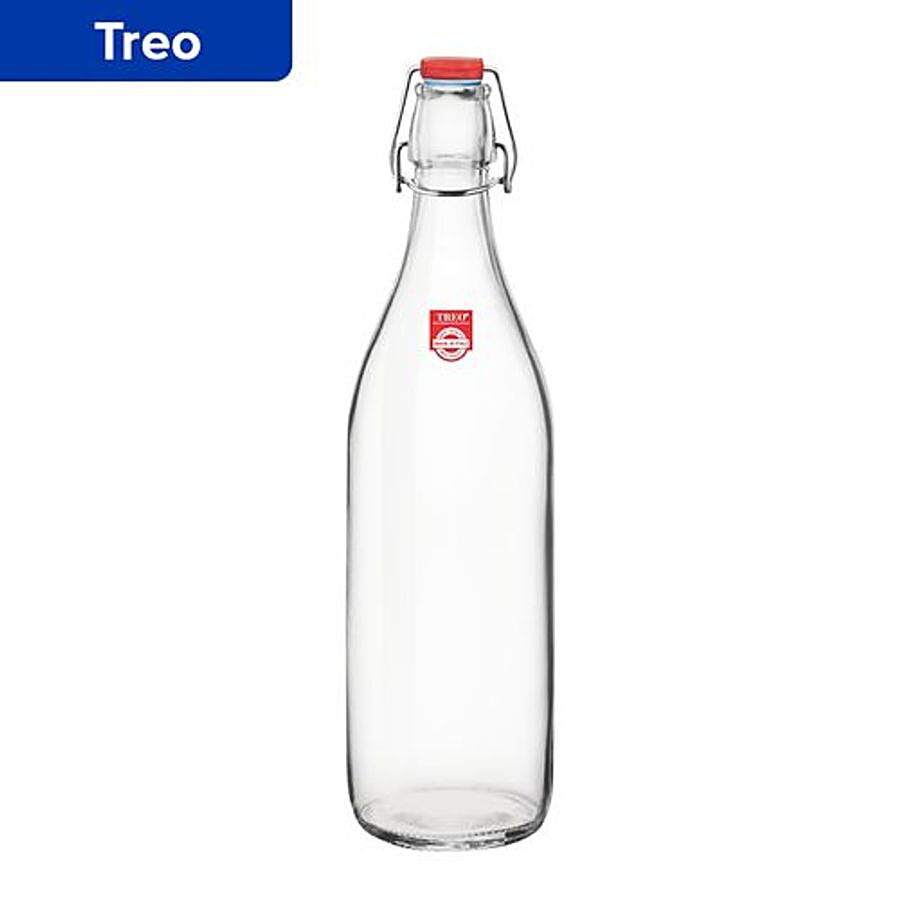 Treo Suzzan Glass Water Bottle With Red Cap