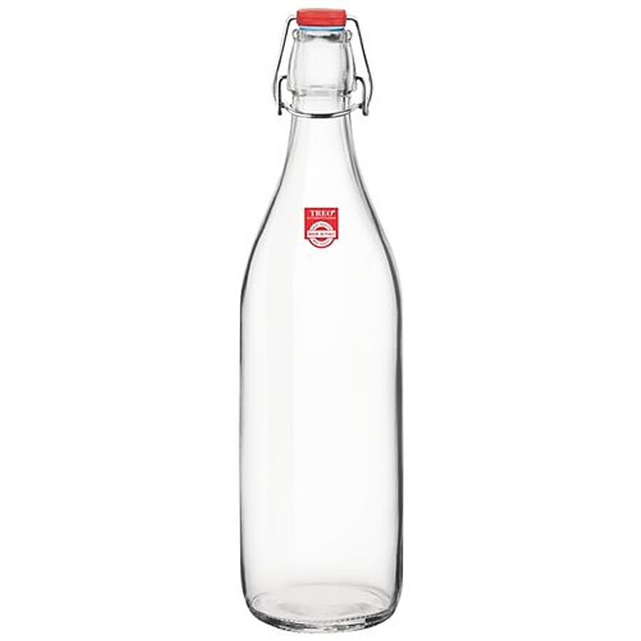 Treo Suzzan Glass Water Bottle With Red Cap