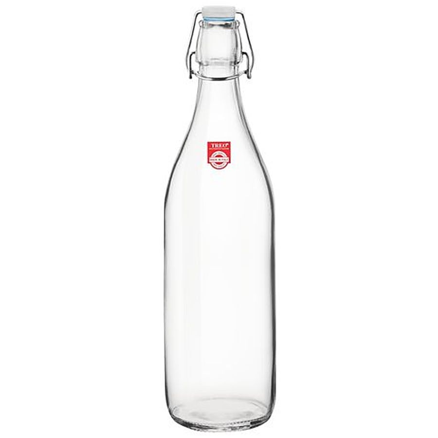 Treo Suzzan Glass Water Bottle With White Cap