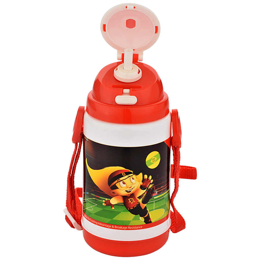 Yellow Spark Small Insulated Water Botte with Plastic Outer Cover