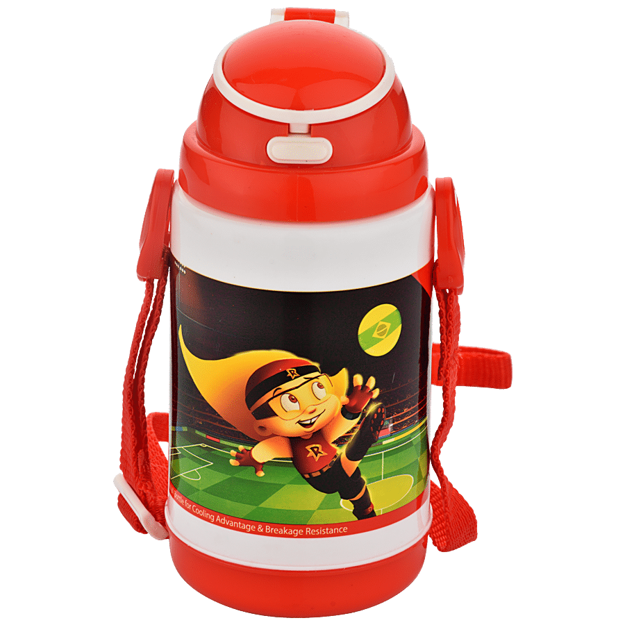 Yellow Spark Small Insulated Water Botte with Plastic Outer Cover