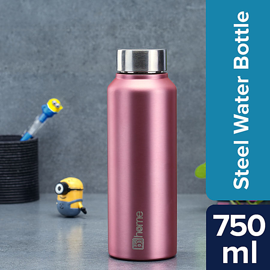 bb home Frost Stainless Steel Water Bottle With Steel Cap - Metallic Pink