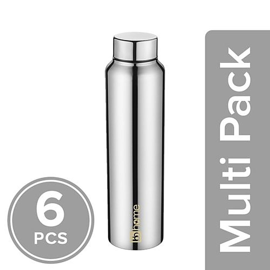 bb home Frost Stainless Steel Water Bottle With Steel Cap - Steel Matt Finish