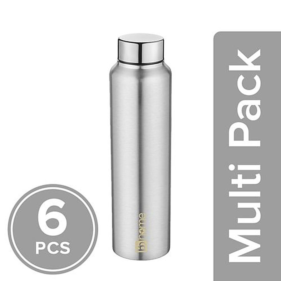 bb home Frost Stainless Steel Water Bottle With Steel Cap - Steel Mirror Finish