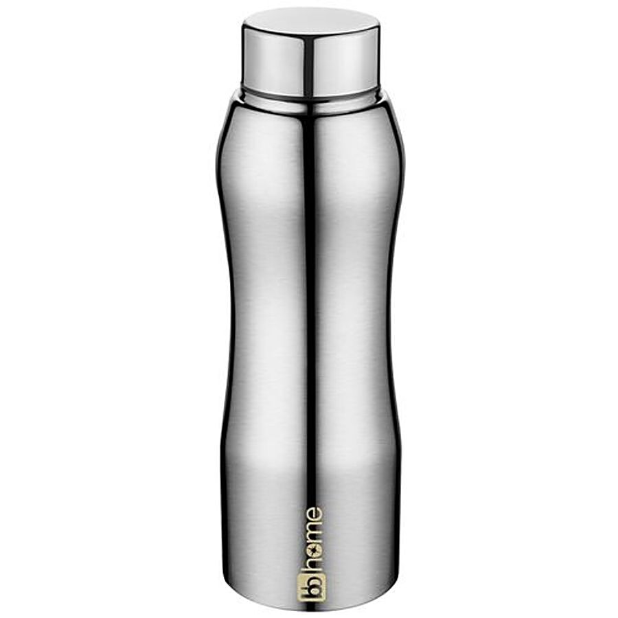 bb home Trendy Stainless Steel Bottle With Steel Cap - Steel Mirror Finish