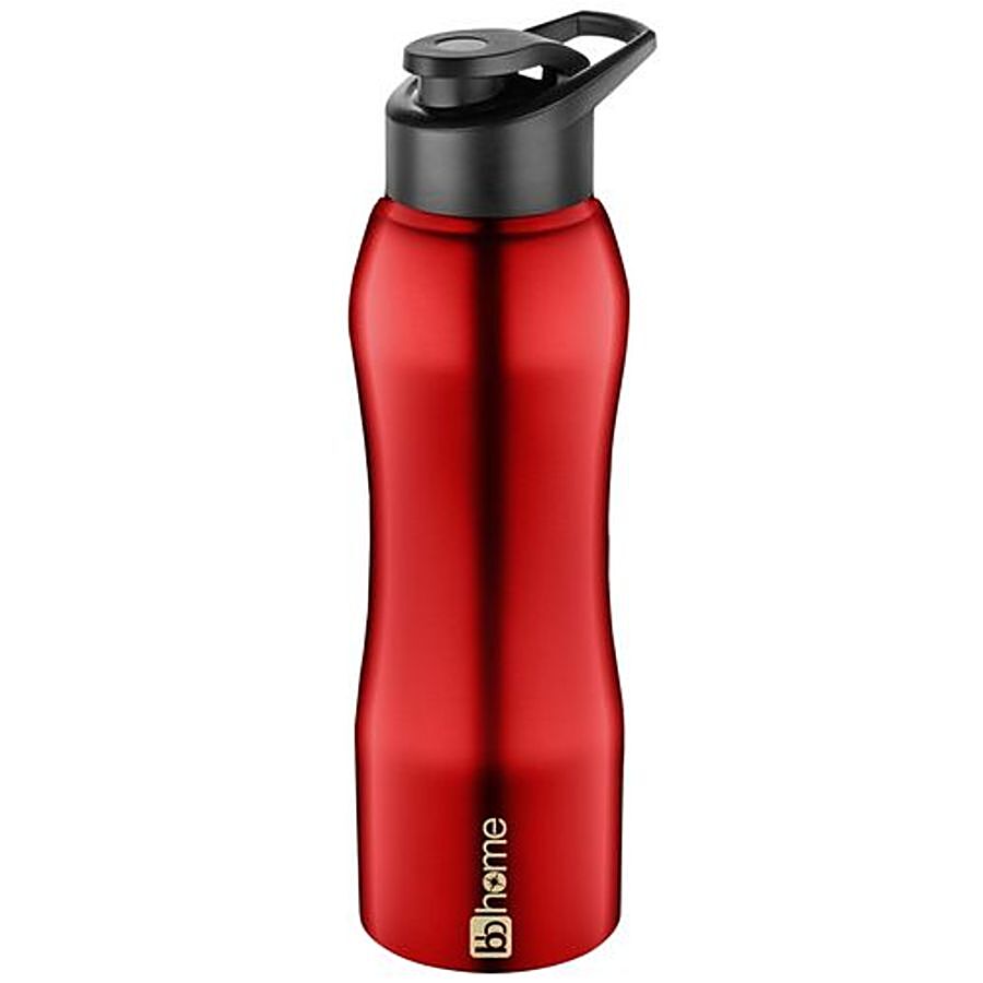 bb home Trendy Stainless Steel Water Bottle With Sipper Cap - Dark Red