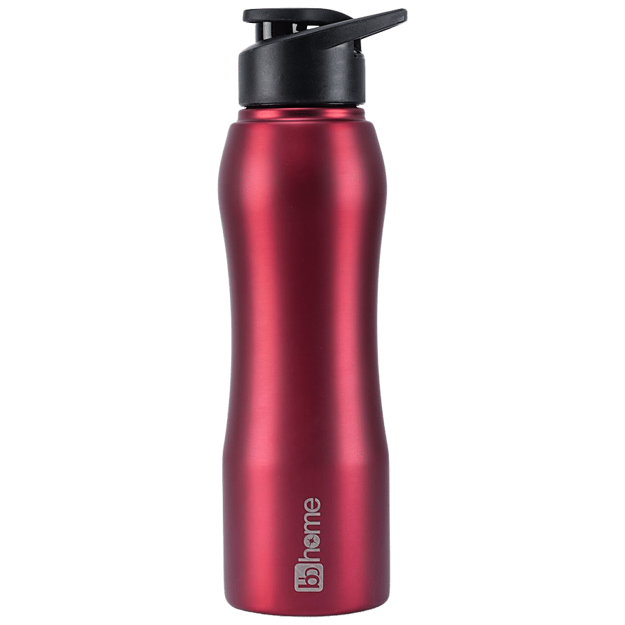 bb home Trendy Stainless Steel Water Bottle With Sipper Cap - Matt Red