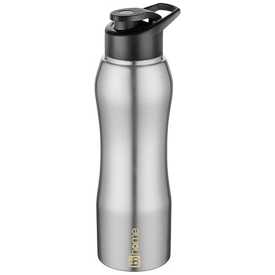 bb home Trendy Stainless Steel Water Bottle With Sipper Cap - Steel Matt Finish