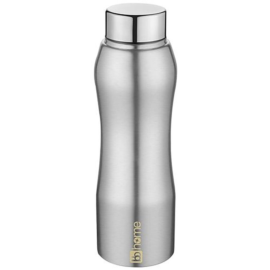 bb home Trendy Stainless Steel Water Bottle With Steel Cap - Steel Matt Finish