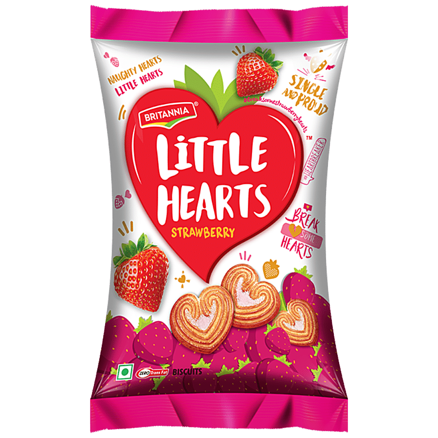 Britannia Little Hearts Strawberry Biscuits