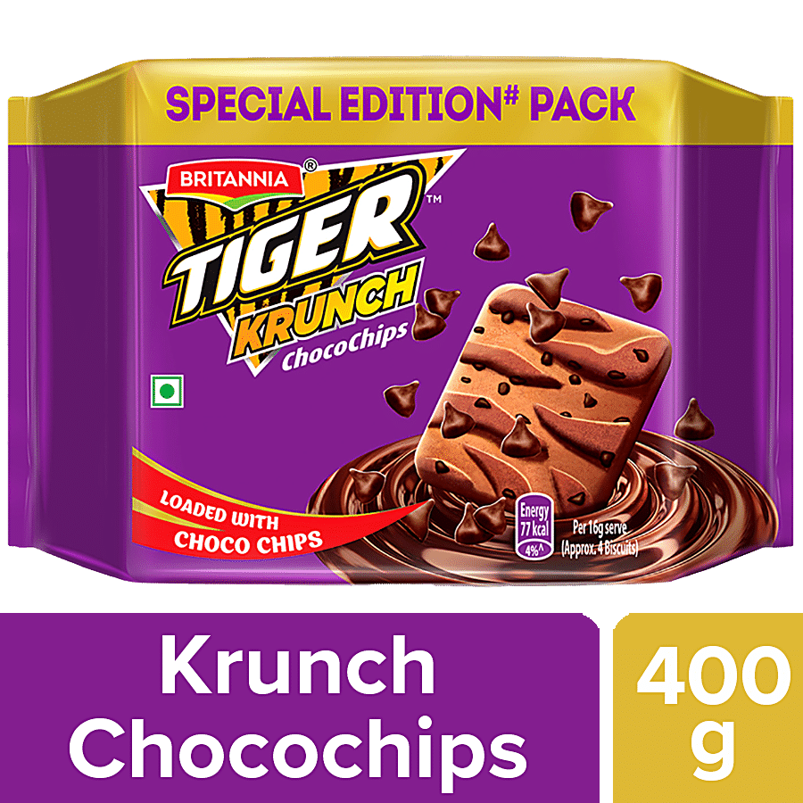 Britannia Tiger Krunch Choco Chips Biscuits