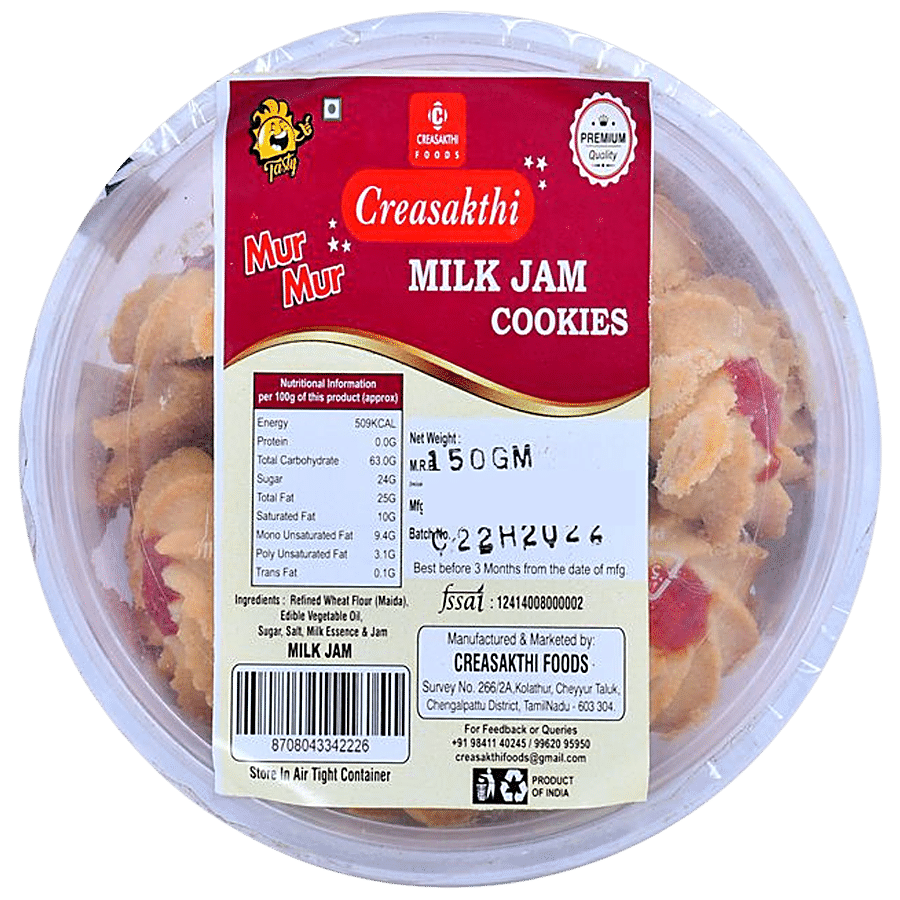 Creasakthi Milk Jam Cookies - Premium Quality