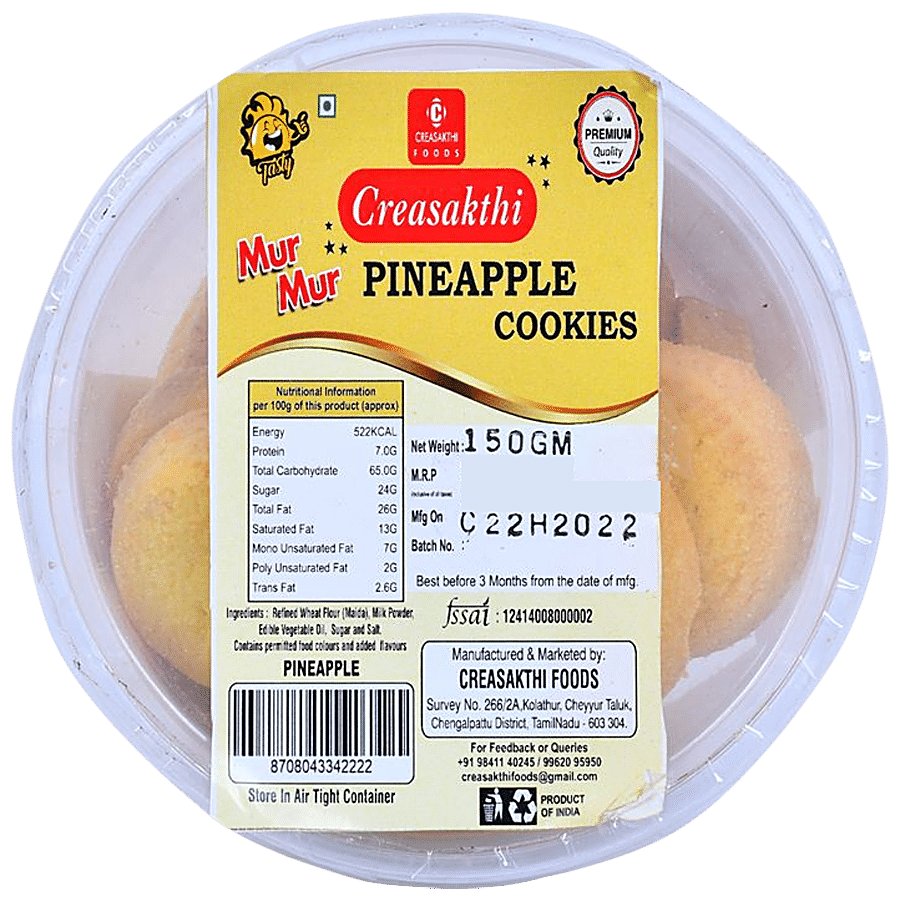 Creasakthi Pineapple Cookies - Premium Quality