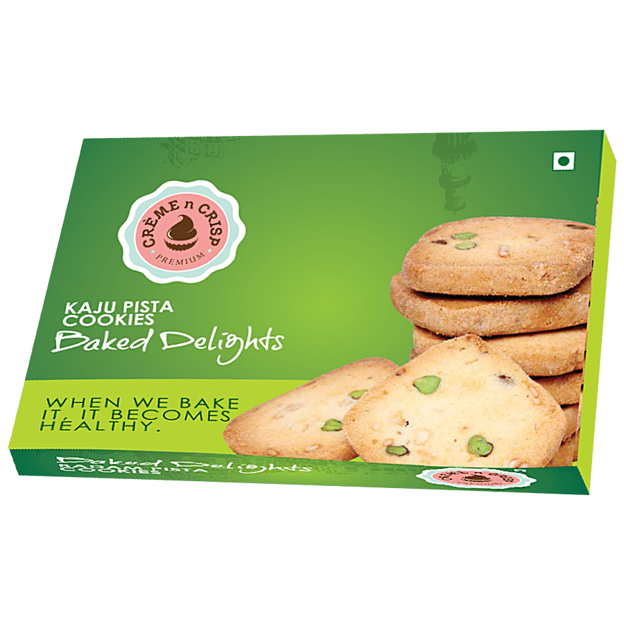 Creme N Crisp Kaju Pista Cookies - Baked Delights