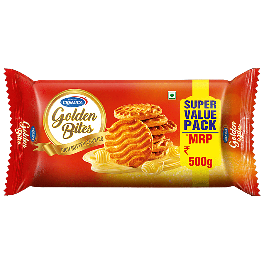 Cremica Golden Bites Rich Butter Cookies - Baked