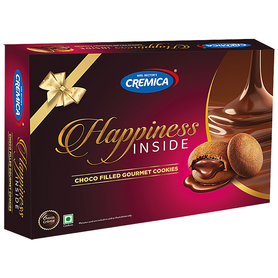 Cremica Happiness Inside Choco Filled Gourmet Cookies - Crispy & Crunchy