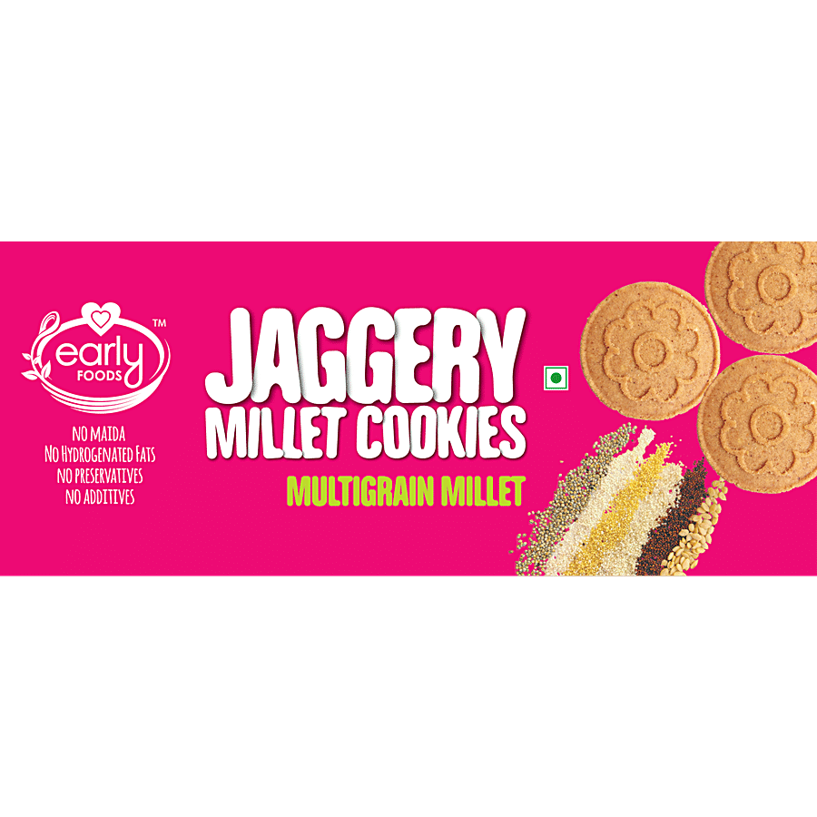 Early Foods Jaggery Millet Cookies - Multigrain