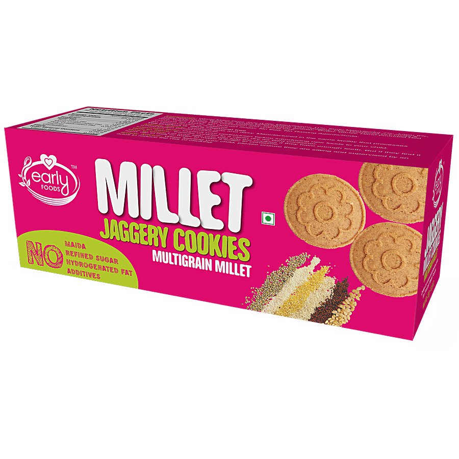 Early Foods Jaggery Millet Cookies - Multigrain