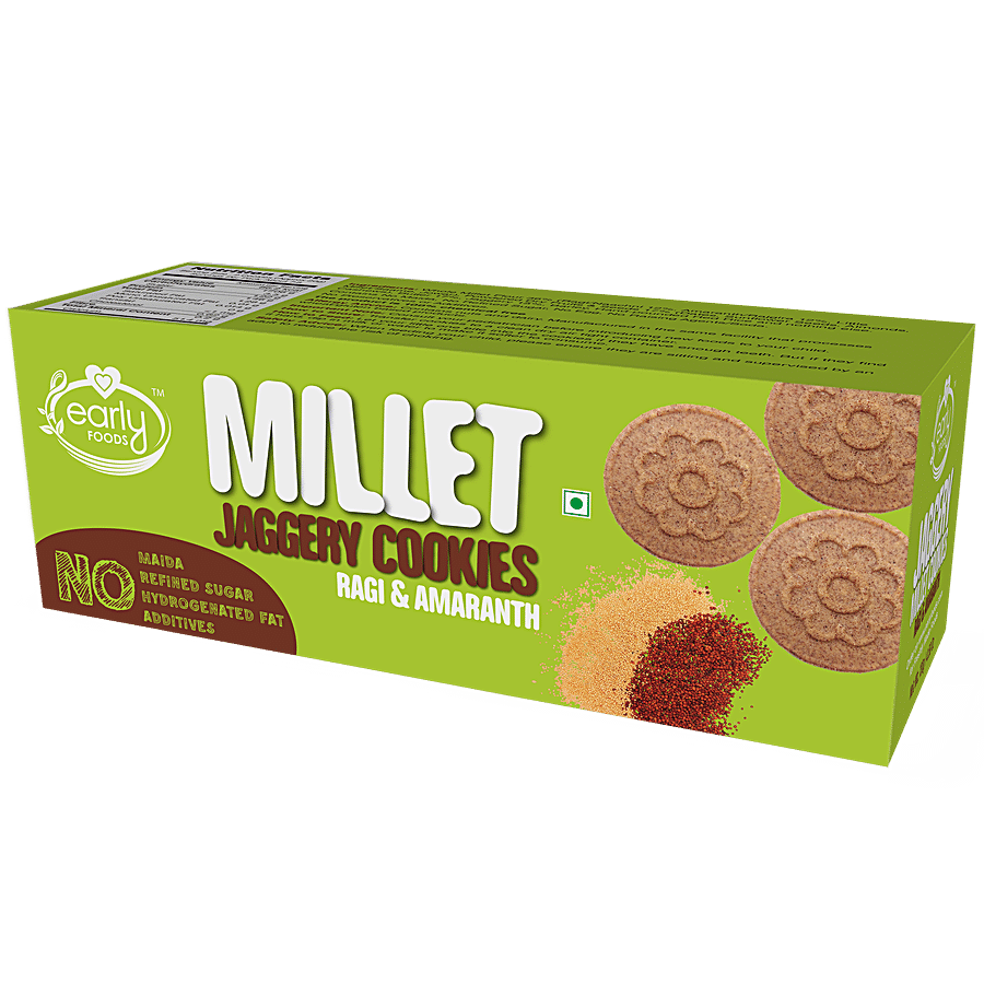 Early Foods Jaggery Millet Cookies - Ragi & Amaranth