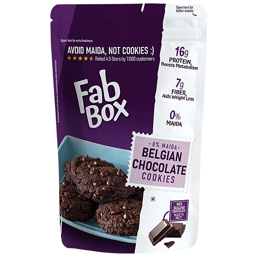 Fabbox Belgium Chocolate Cookies - Whole Wheat Flour