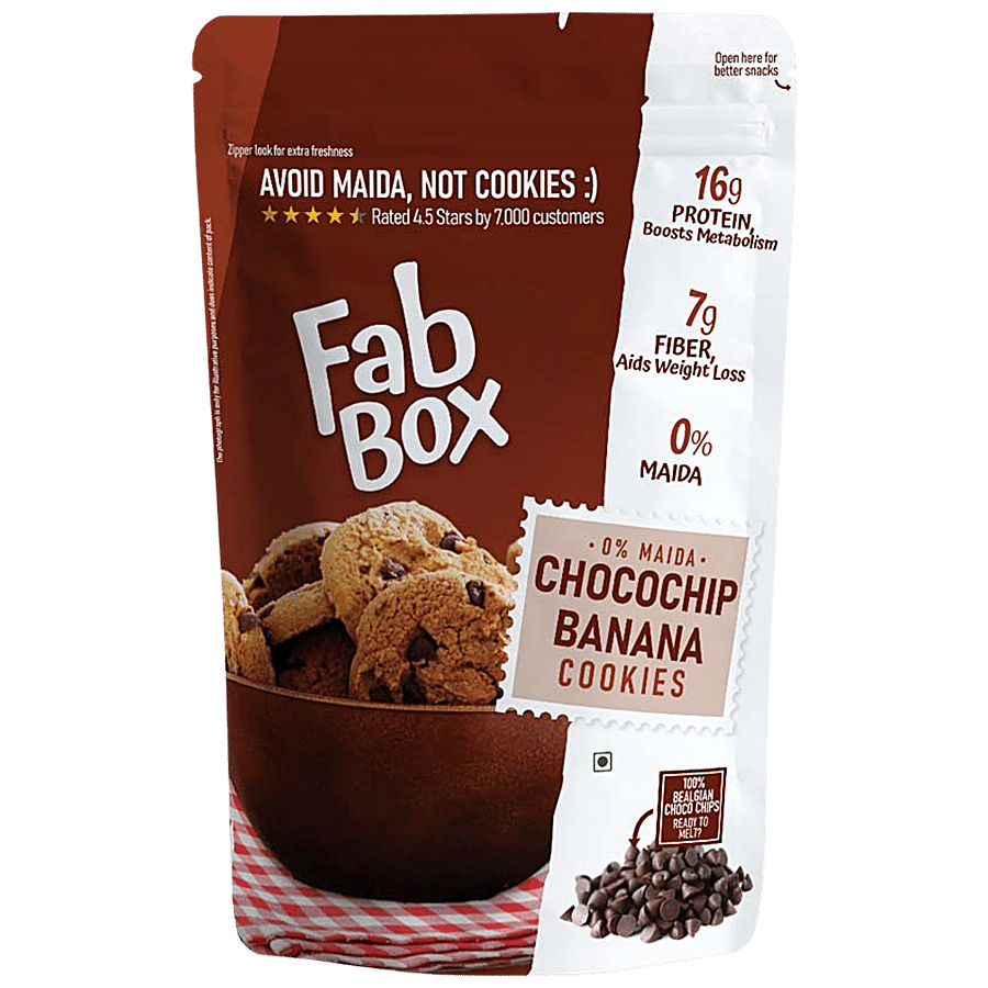 Fabbox Choco Chip Banana Cookies - Whole Wheat Flour