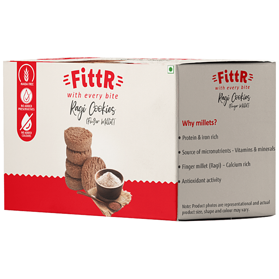 FittR Ragi Millet Cookies - Rich In Protein